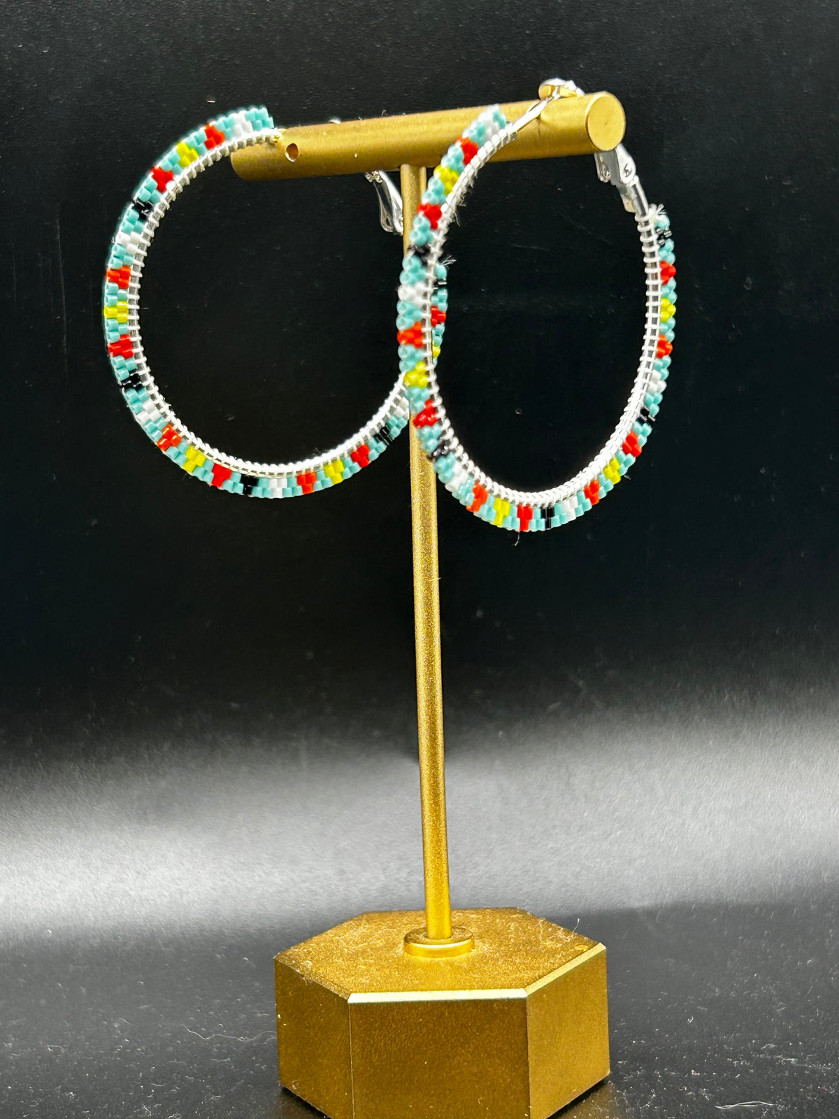 Multi color Brick Hoops/KMorrin