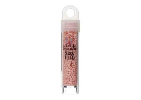 Miyuki Delica 11/0 5.2g Vial Salmon Pink Opaque Glazed Luster