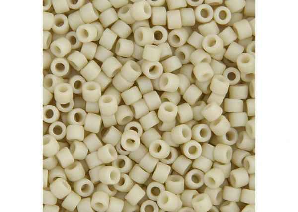 Miyuki Delica 11/0 5.2g Vial Ivory Opaque Matte Glazed Luster