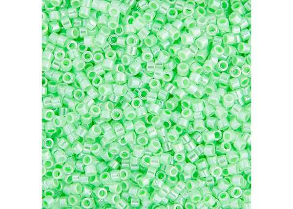 Miyuki Delica 11/0 5.2g Vial Light Crystal Green Ceylon