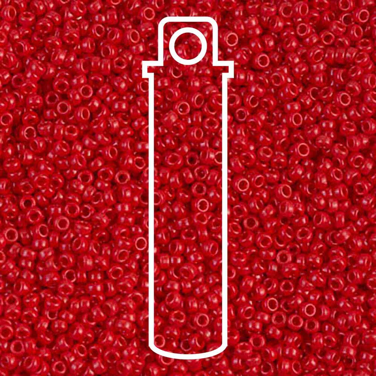 Miyuki Round 15/0 Opaque Red 8.2g Tube