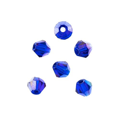 Bicone 4mm Tr. Sapphire AB