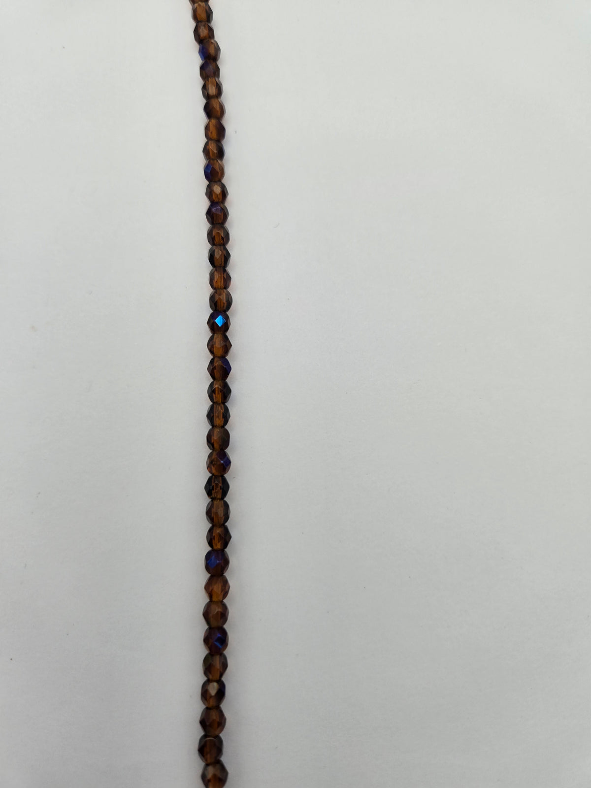 Fire-Polished Glass, Dark Topaz Azuro, 4mm Faceted Round, Approx. 100 per bag
