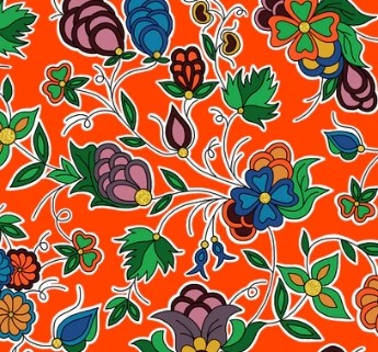 CF Family Blooms Metallic Orange by Tamara Malcolm