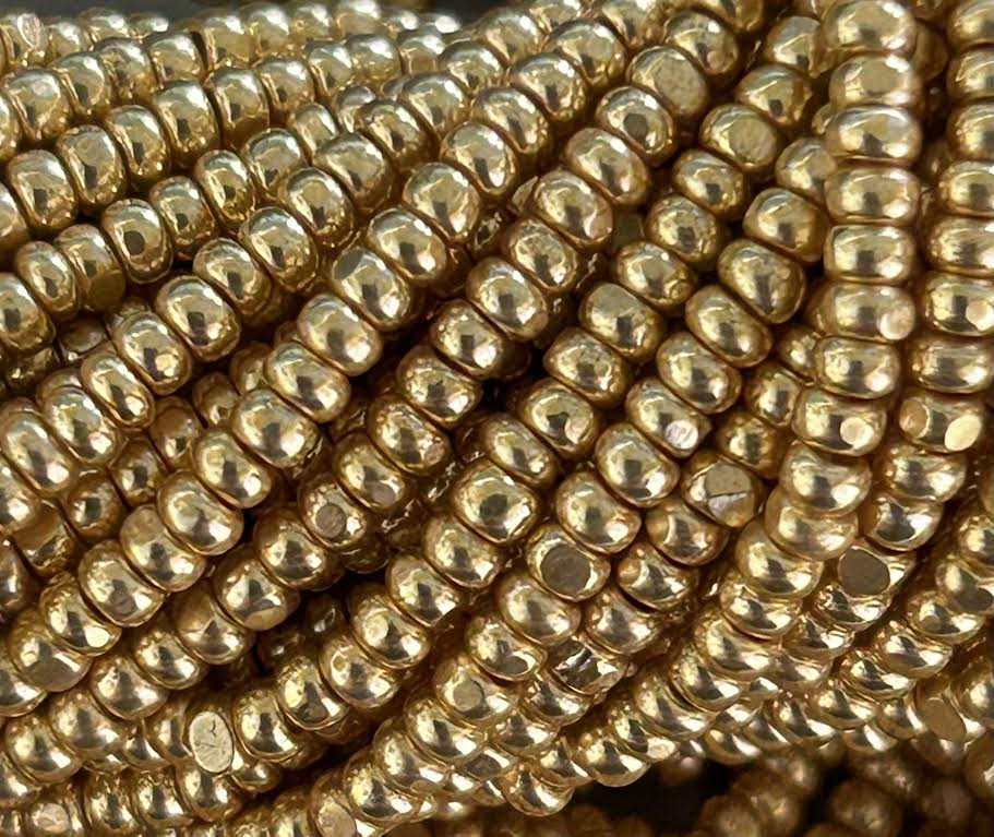 Cz 11/0 Light Gold Metallic