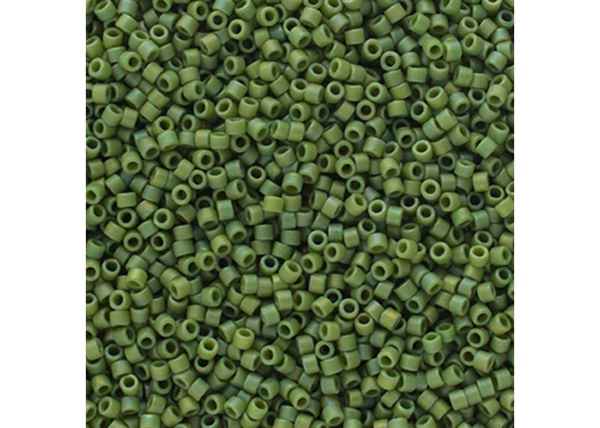 Miyuki Delica 11/0 5.2g Vial Frosted Glazed Rainbow Green