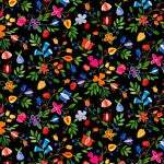 CF Pride Shawl Dancer Black Fabric Print by the Yard