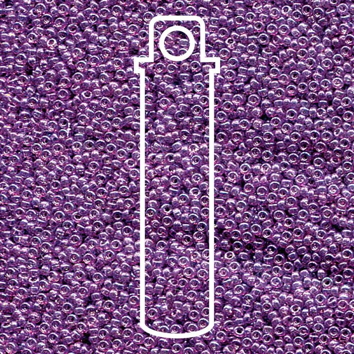 Miyuki Round 15/0 Light Amethyst Gold Luster , 8.2 Gram Tube