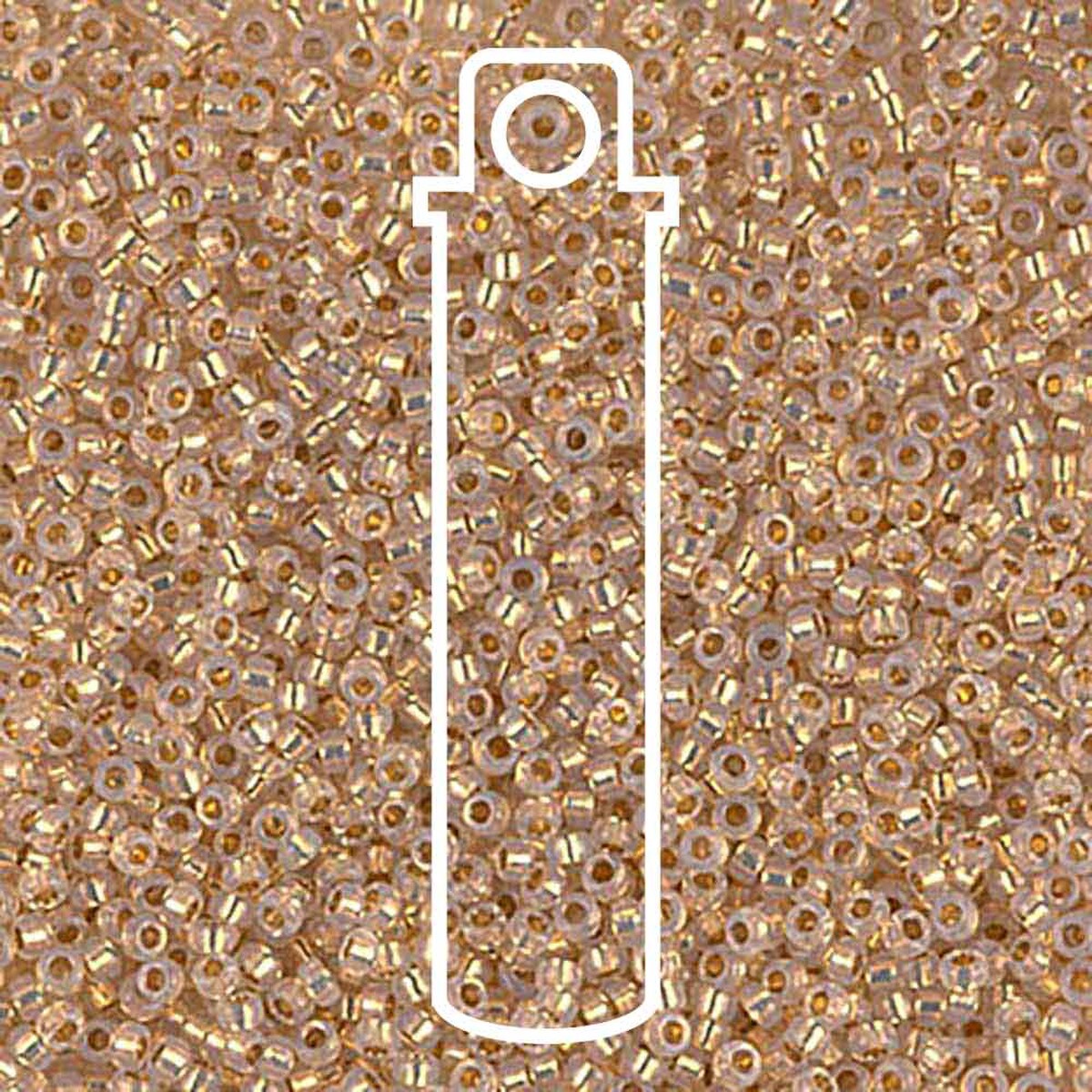 Miyuki Round 15/0 24kt Yellow Gold Lined Opal