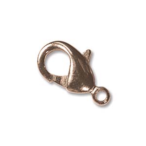 Lobster Claw 15 X 8mm 1/4 Gm/Bag Copper plated 12/Bag