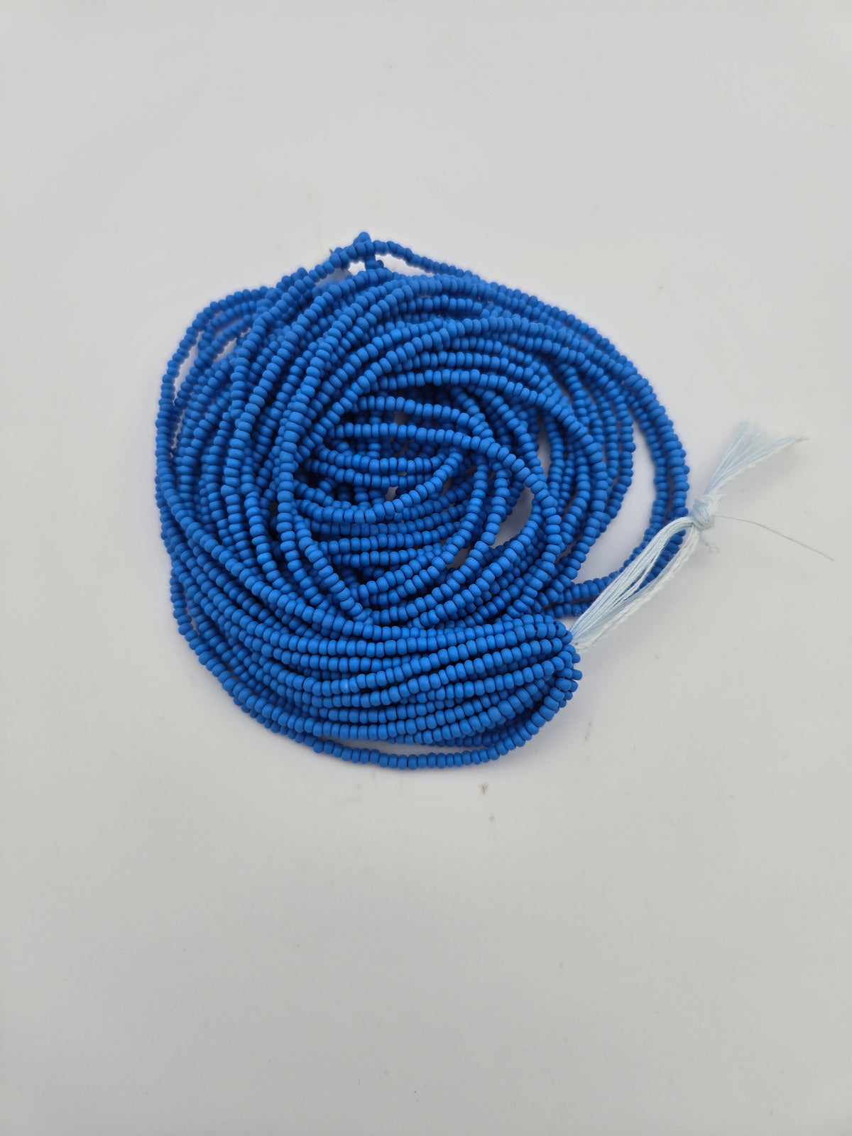 Czech 11/0 PermaLux Dyed Chalk Lt Blue Matt Strung