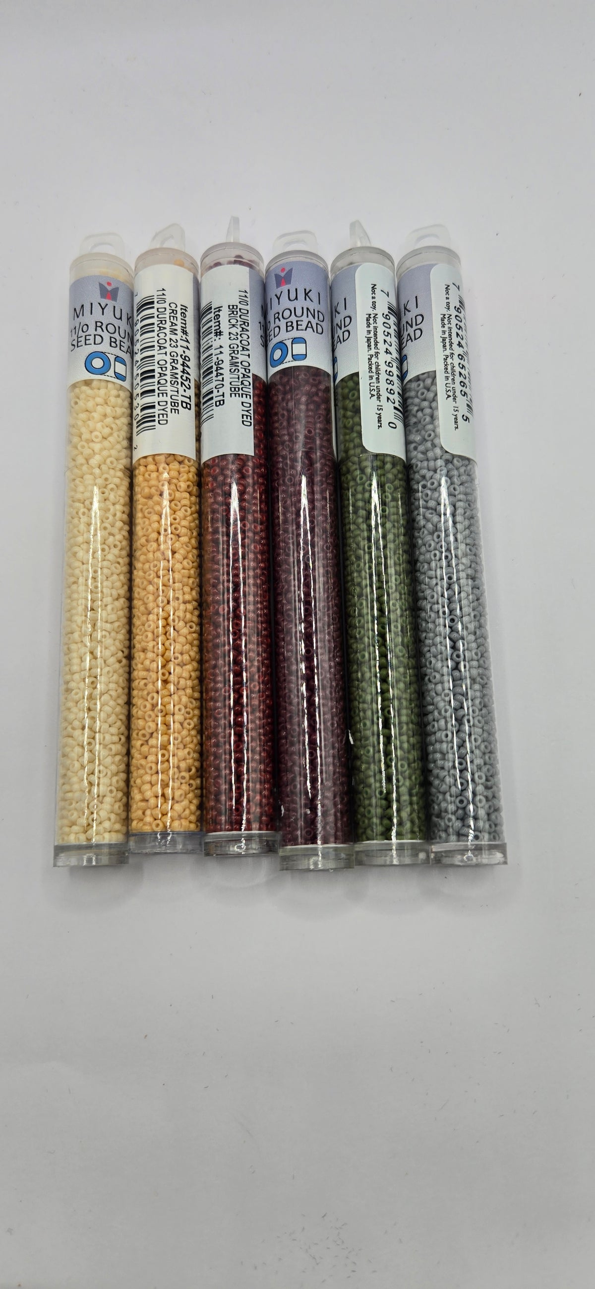 Earth Tone Bead Set 11/0 Miyuki Round Seed Beads (6 Colors)
