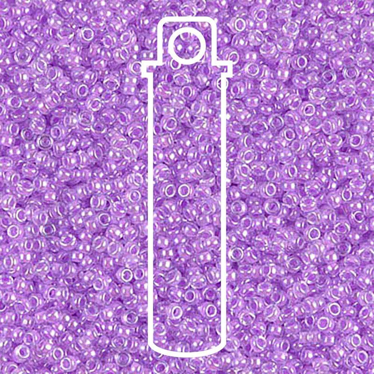 Miyuki Round 15/0 Orchid Lined Crystal 8.2 Gram Tube