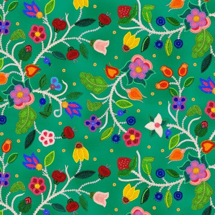 CF Spring Majesty Beaded Floral-Emerald