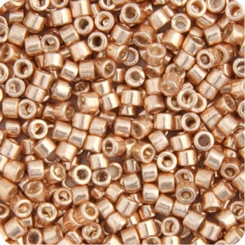 Miyuki Delica 11/0 5.2g Vial Apricot Gold Opaque Galvanized-Dyed