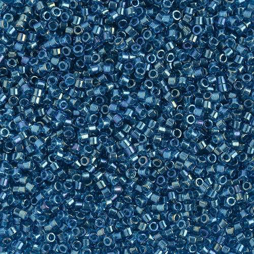 Miyuki Delica 11/0 5.2g Vial Fancy Lined Blue Zircon
