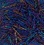 Czech Twisted Bugles 25mmOpaque Navy Iris