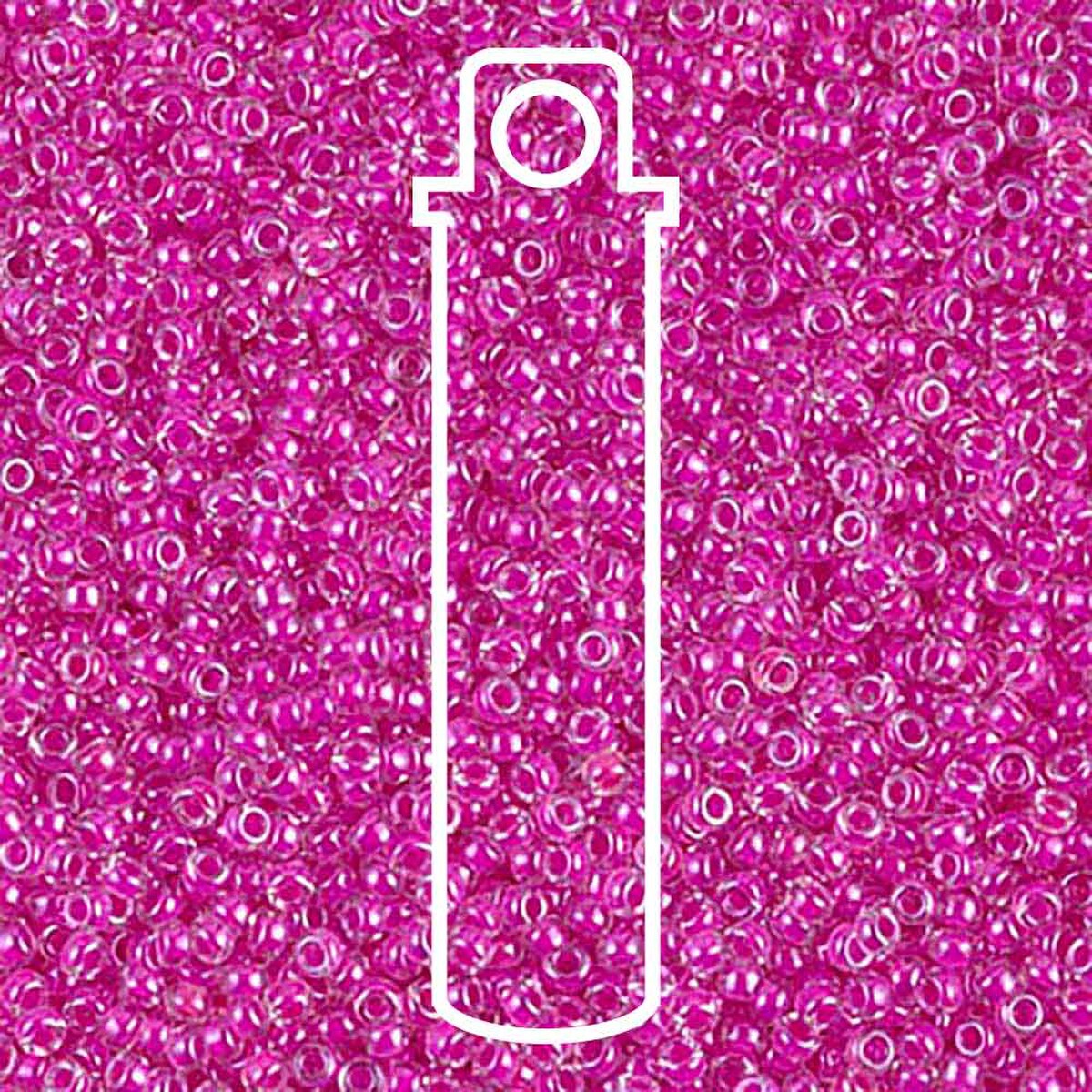 Miyuki Round 15/0 Fuchsia Lined Crystal