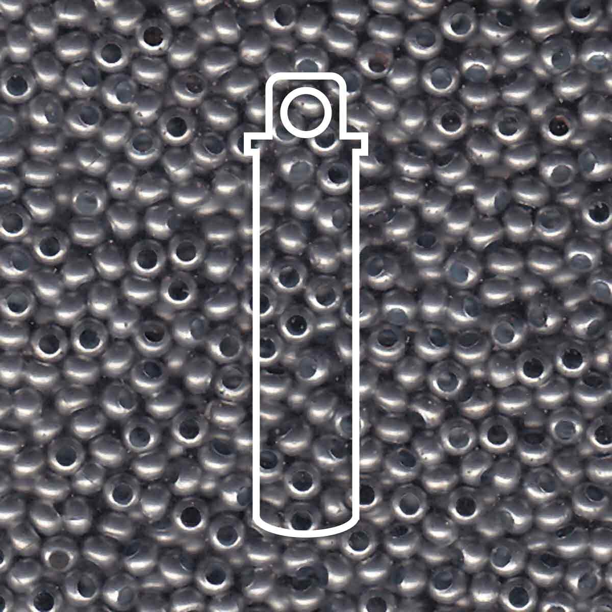 8/0 Matte Zinc Metal Seed Bead