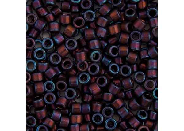 Miyuki Delica 11/0 5.2g Vial Cranberry Blue AB Metallic Gold