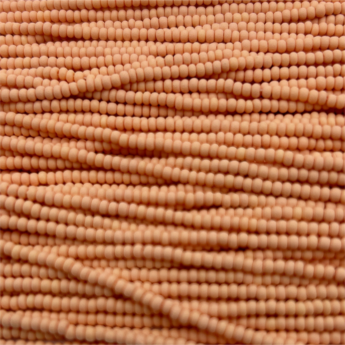 Czech 11/0 PermaLux Dyed Chalk Apricot Matte