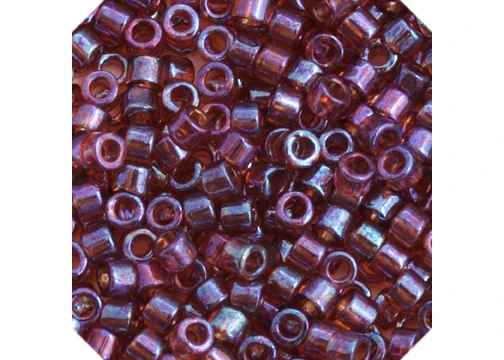 Miyuki Delica 11/0 5.2g vial Raspberry AB Gold Luster