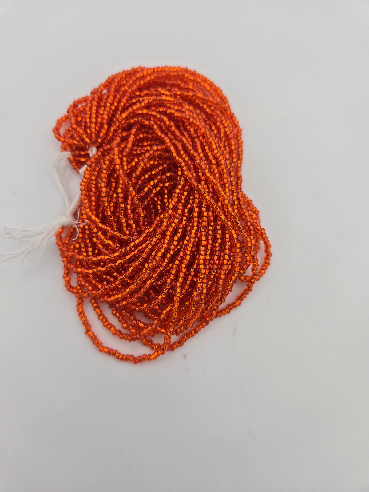 Czech Seed Bead 11/0 S/L Orange Strung Square Hole