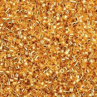 Miyuki Delica 11/0 3.3g Vial Transparent Warm Gold