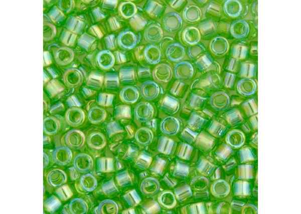 Miyuki Delica 11/0 5.2g Vial Green AB Transparent AB