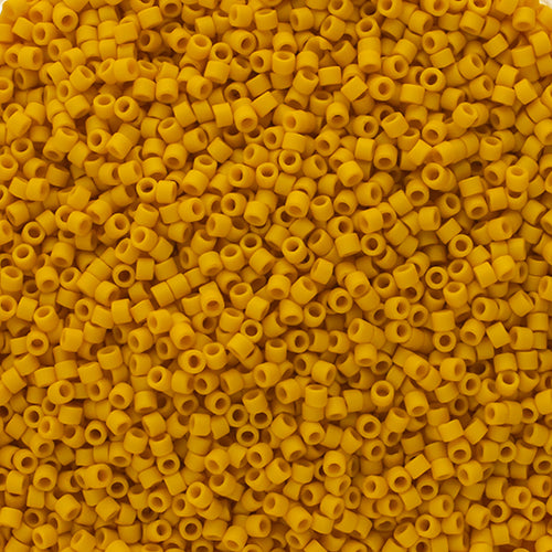 Miyuki Delica 11/0 5.2g Vial Frosted Glazed Yellow Canary Matte