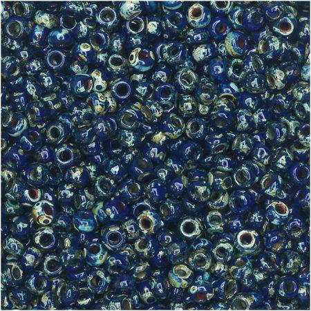 Miyuki Seed Beads 11/0 Picasso Cobalt Blue 23 Gram Tube