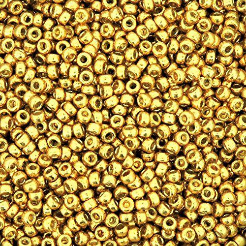 Miyuki Round 15/0 Duracoat Galvanized Gold 15-4202