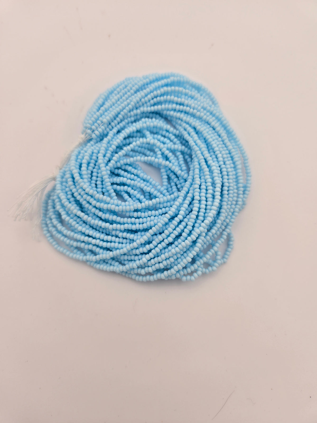 Czech 11/0 Light Blue Solgel Strung