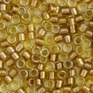 Miyuki Delica 11/0 5.2g Vial Gold Honey Sparkle Chartreuse Lined