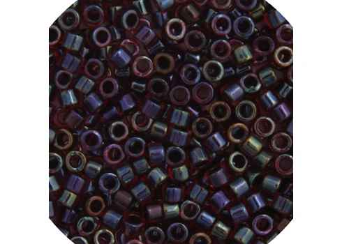 Miyuki Delica 11/0 5.2g Vial Dark Garnet Grey Lined-Dyed