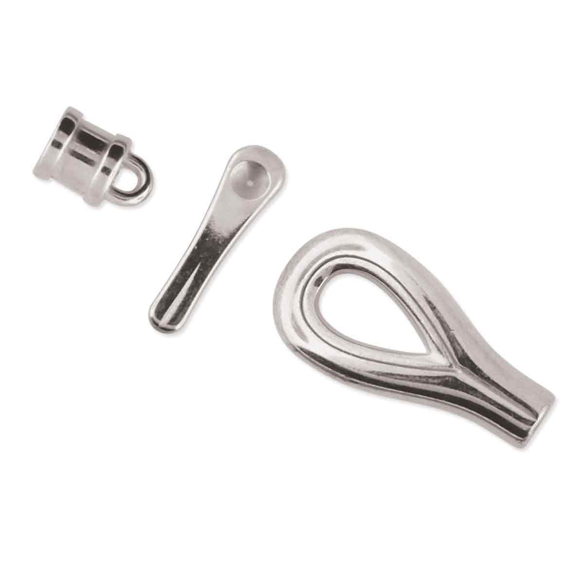 Triple T-Clasp 54x19 Mm Chaton Silver Plater