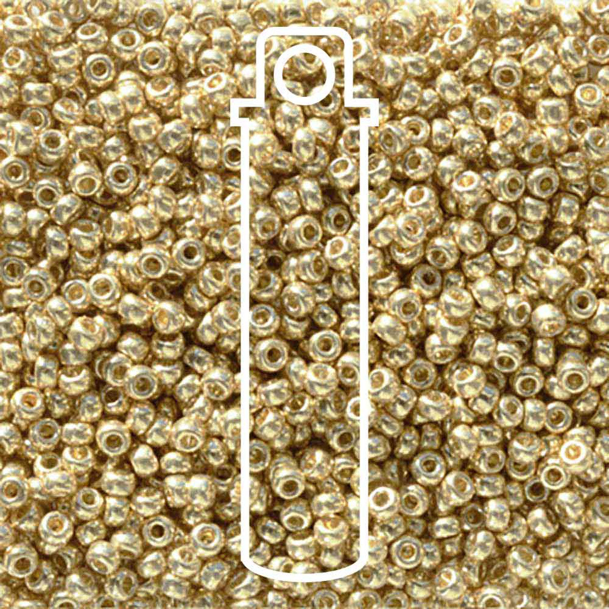 Miyuki Seed Bead 11/0 Duracoat Galv Pale Gold 24gm/Tb