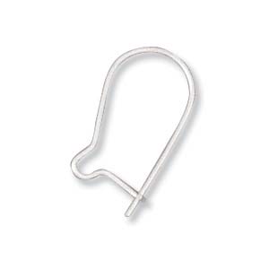 Kidney Ear Wire 14mm Sterling Silver (20 PCS)