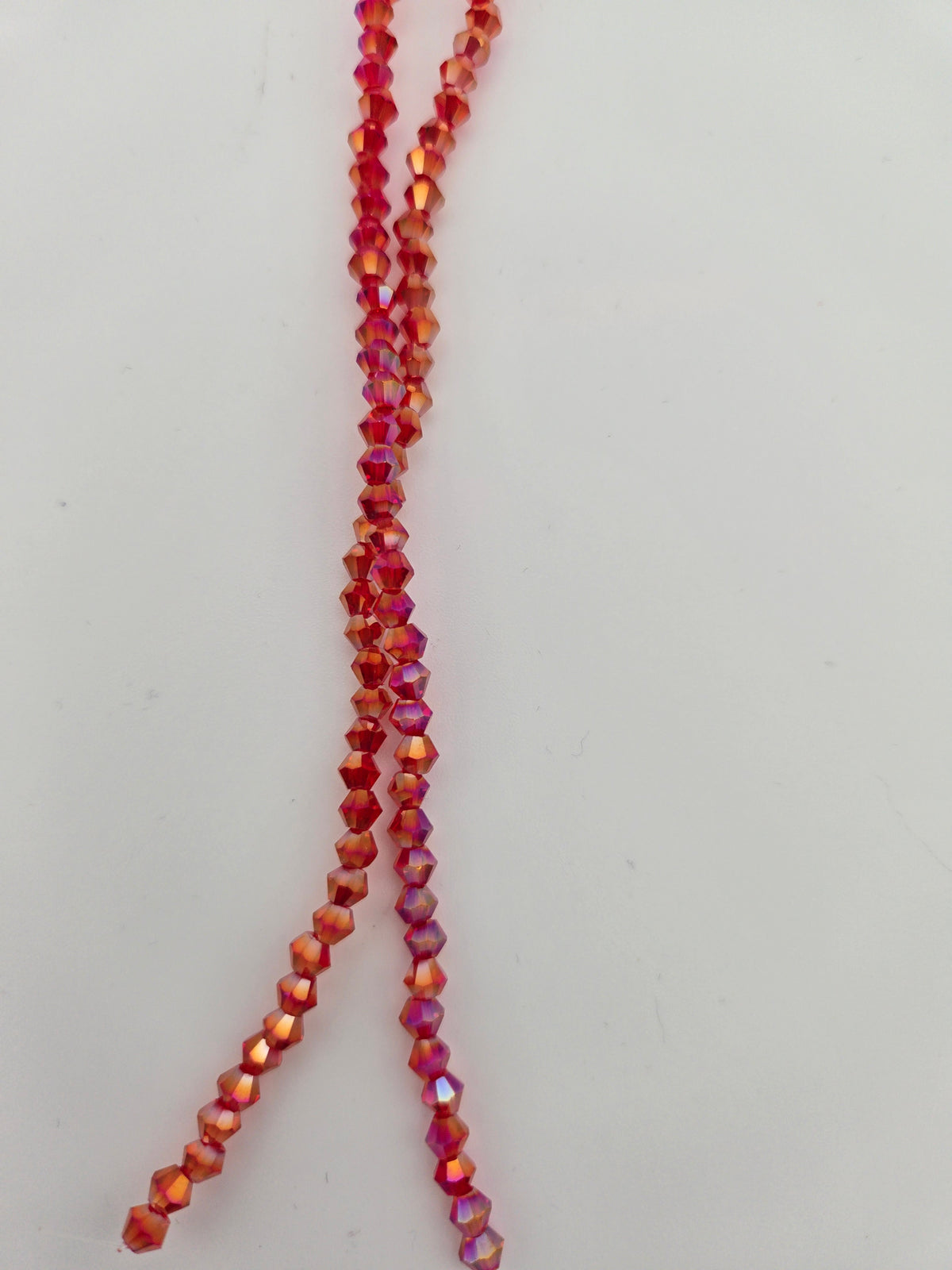 Bicone 4mm Transparent Red AB