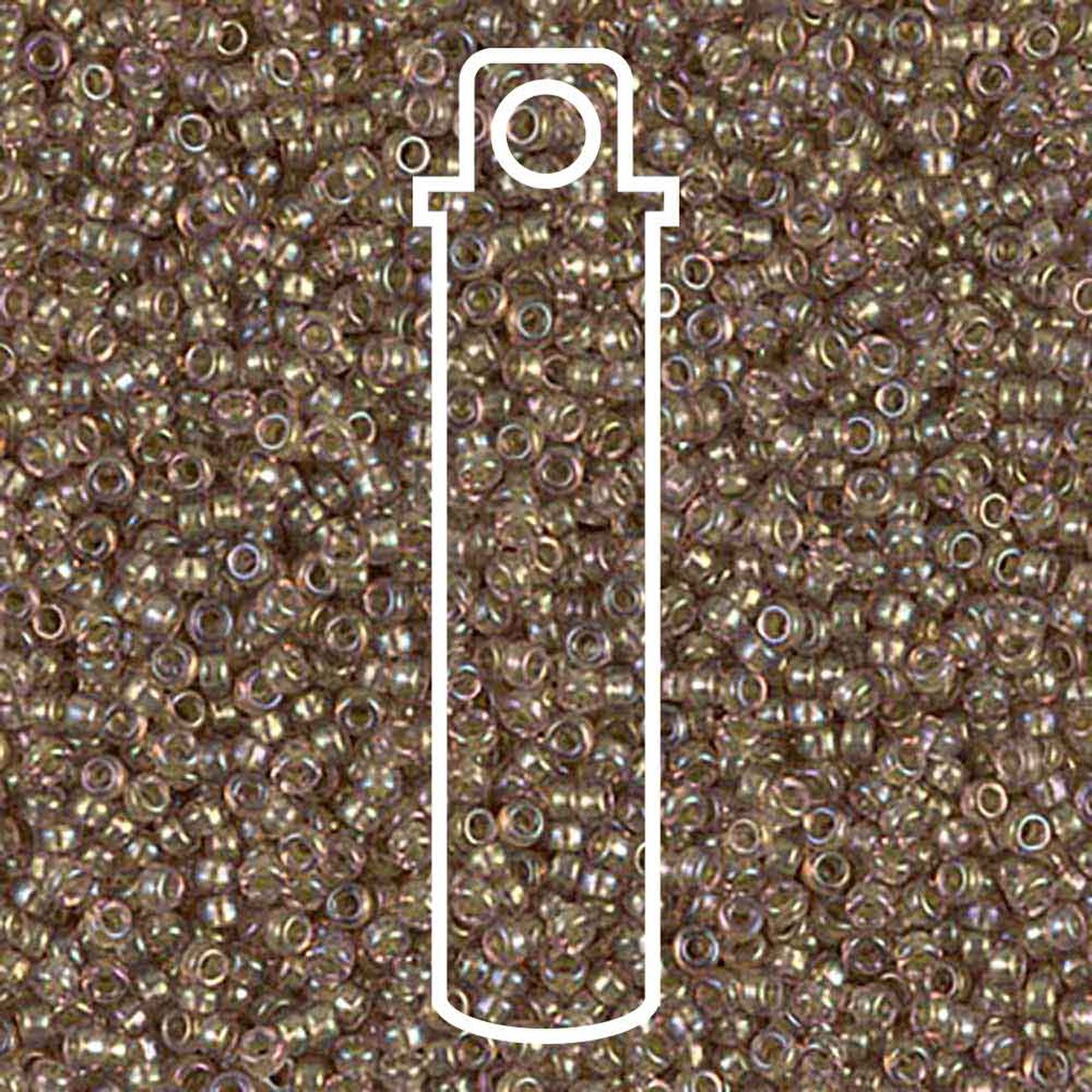 Miyuki Round 15/0 Sparkle Taupe Line Smoky Amethyst Ab
