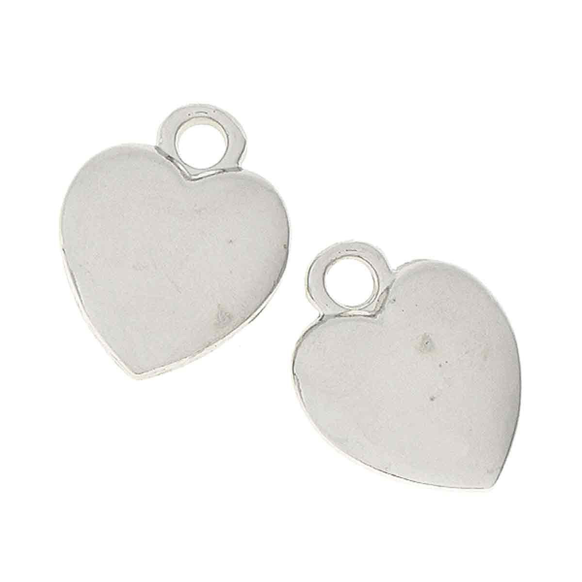 Heart Charm - Rhodium