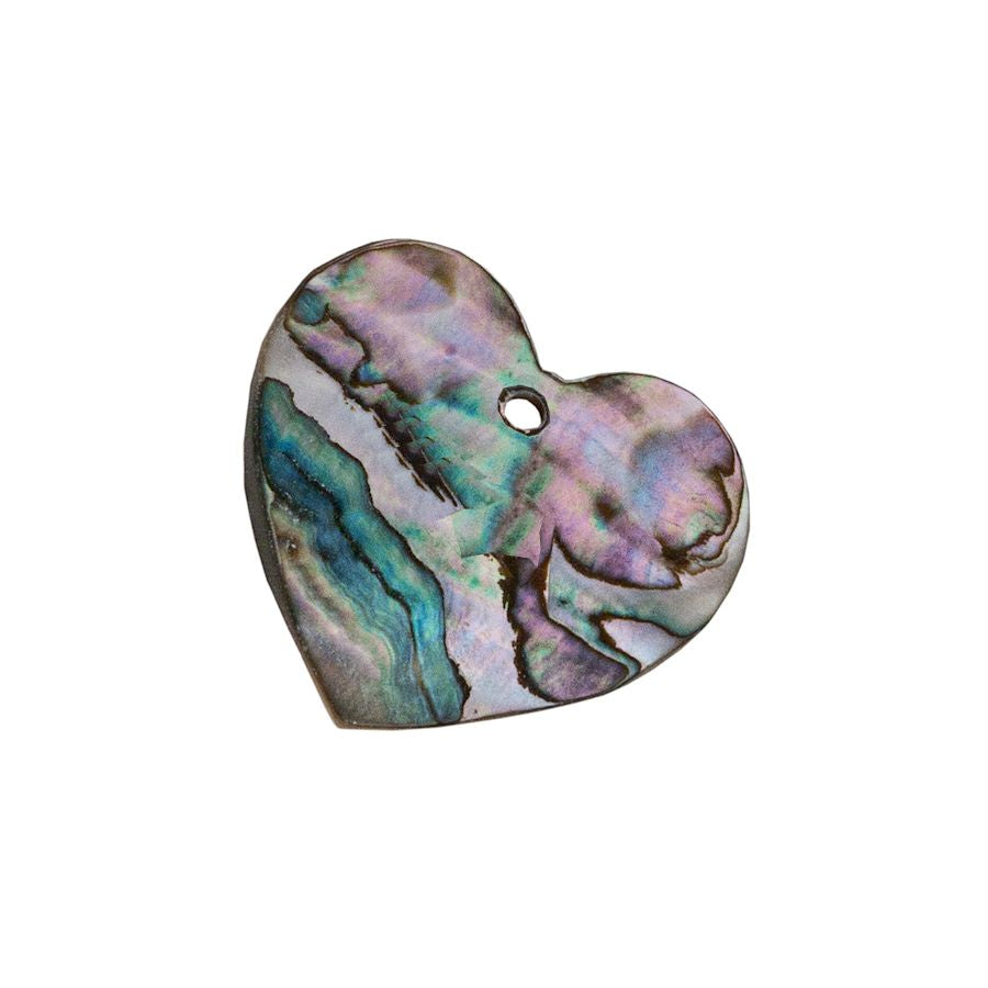Abalone Hearts - 1 Hole, 1"