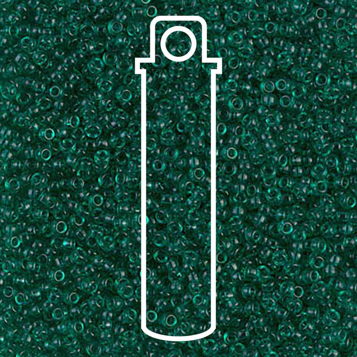 Miyuki Round 15/0 Transparent Emerald 8.2 Gm/Tb