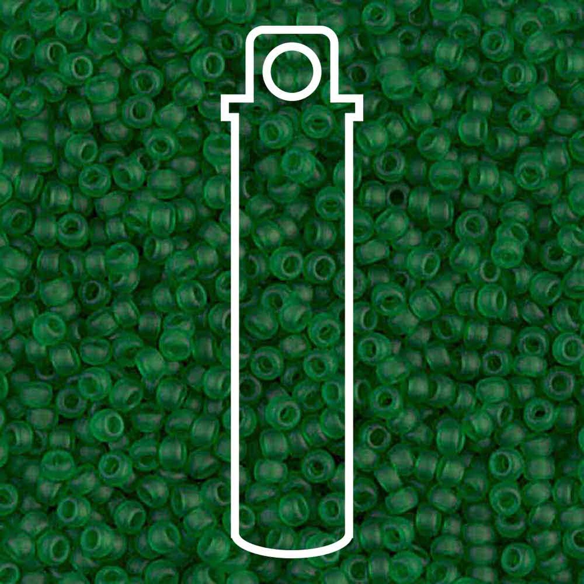 Miyuki Seed Bead 11/0 Green Matte Tr 23 Gm/Tb