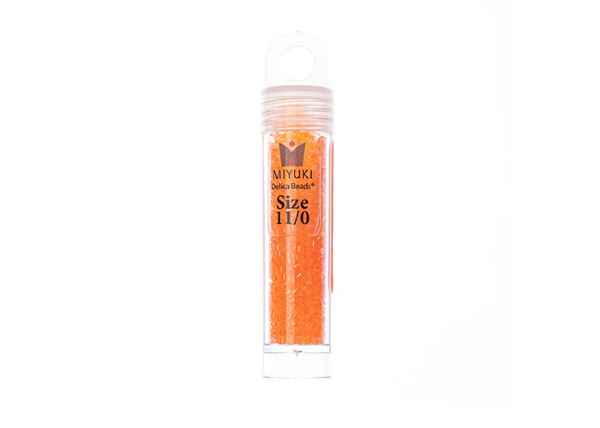 Miyuki Delica 11/0 5.2g Vial Light Orange Luminous Neon Color