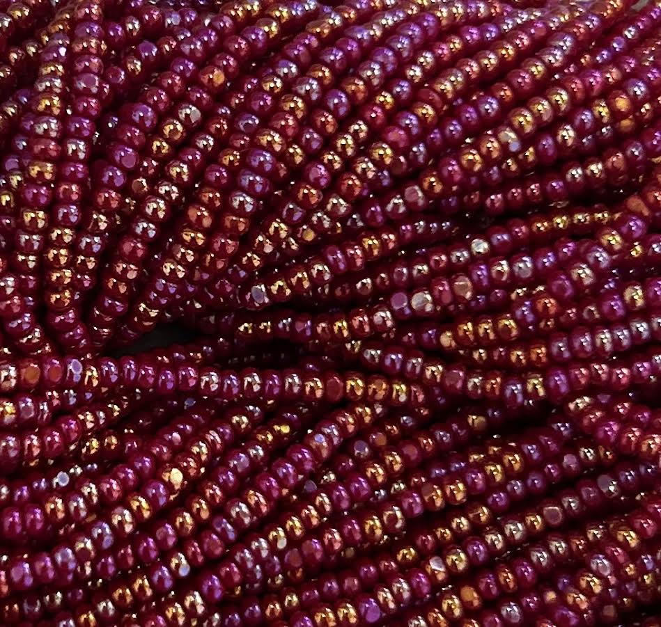 Czech 13/0 Tr Dark Red Iris Charlotte Cut