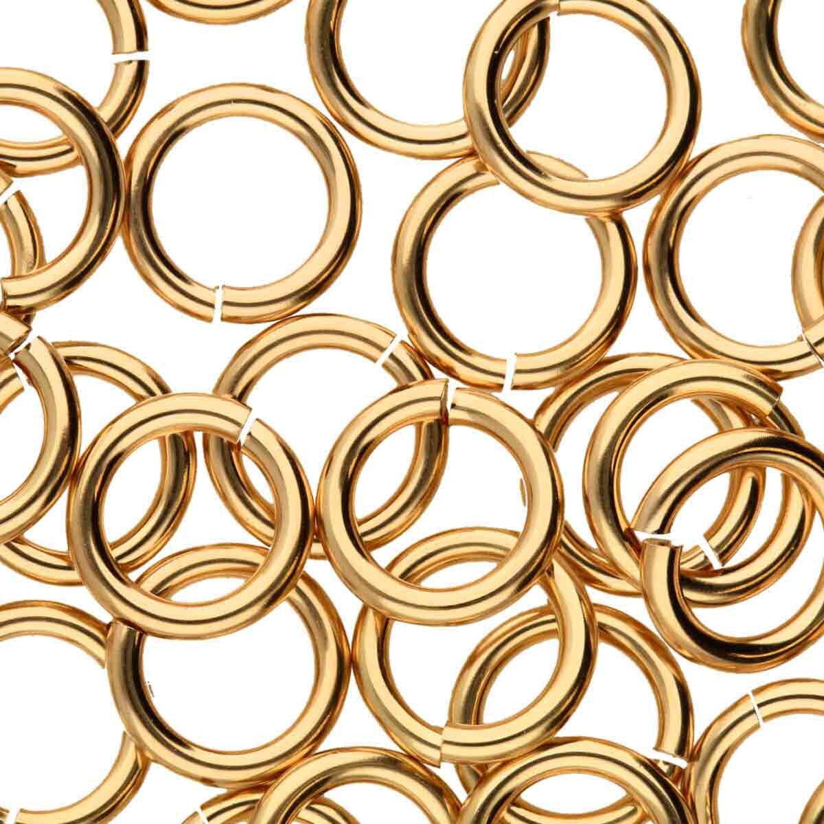 Jump Rings G/F 8mm 16ga 11.6gm Approx. 10/Bag