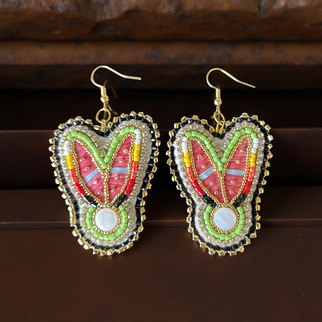Quill Floral Earrings- Glenda Begay