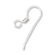 Ear Wire W/Coil 3mm Sterling Silver 2 Pair 22mm