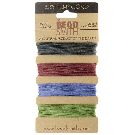 Hemp 4 Color Card Dark Colors 55mm 10 Lb Test